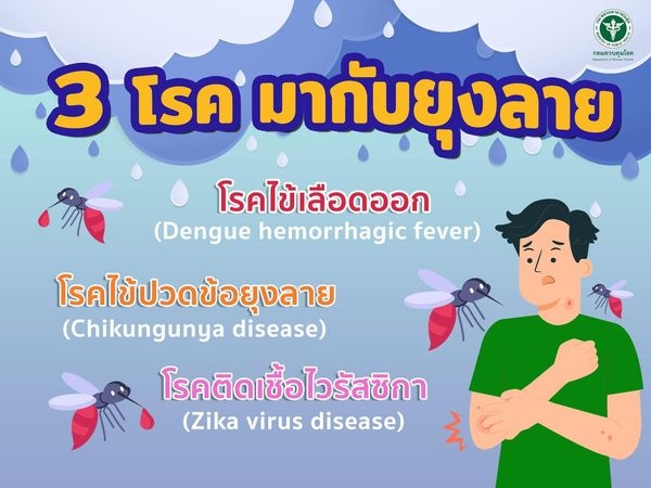 ประชาสัมพันธ์ 3 โรคติดต่อจากยุงลาย